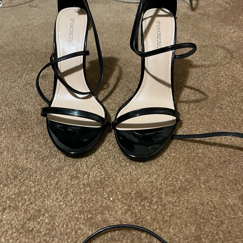 Black detail heels
